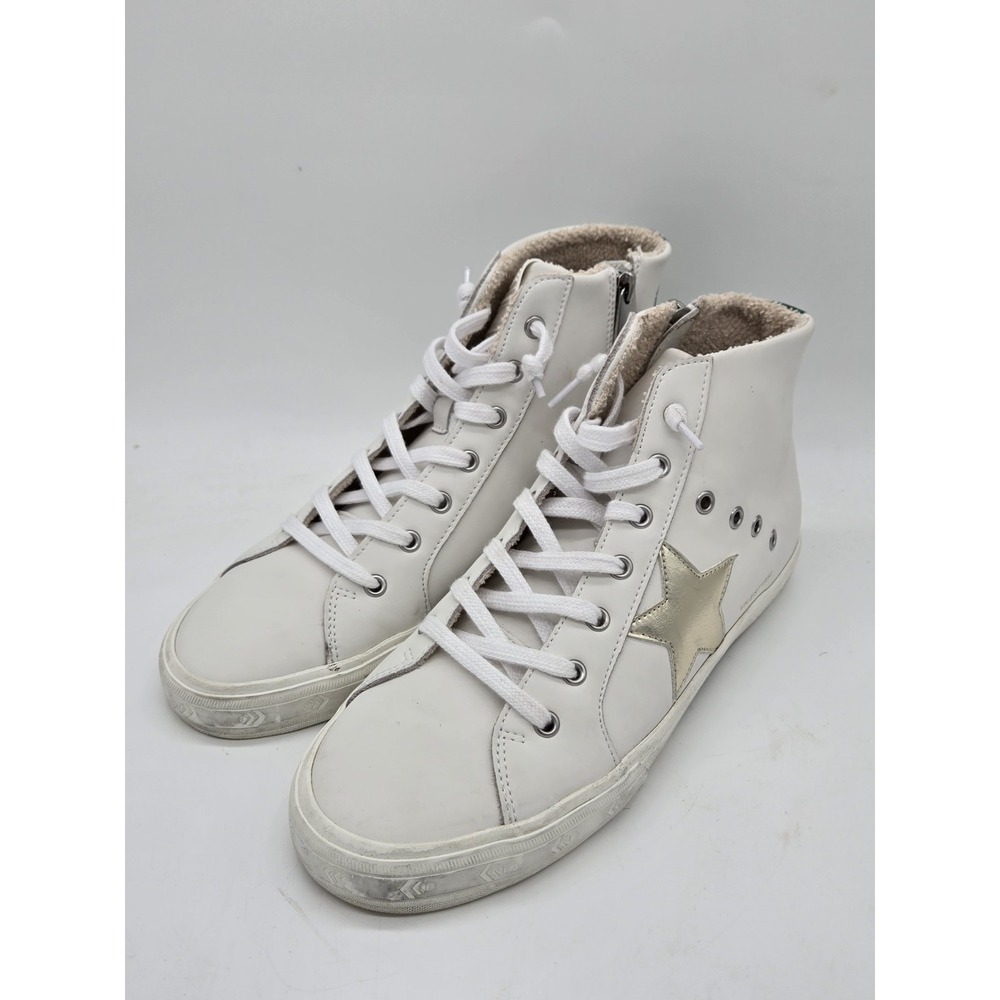 Vintage Havana Break Out Metallic High Top Sneakers Womens Size 11 White Gold